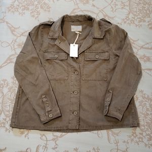 Lucky Brand Green Military Jacket/Shirt size large